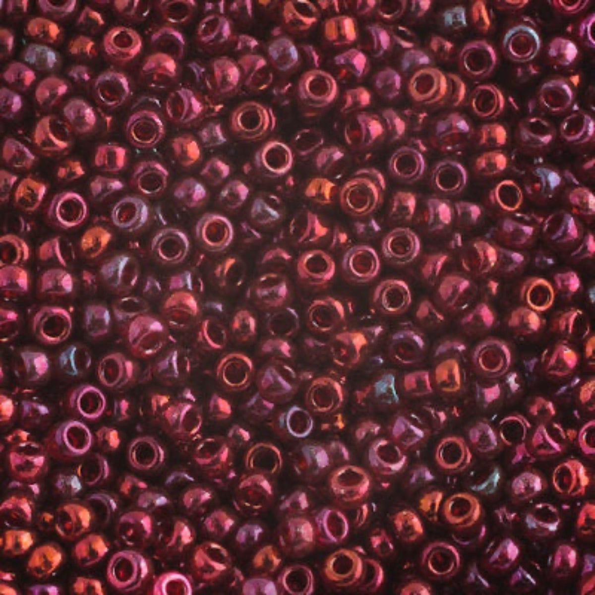 11/0 Miyuki Seed Beads Burgundy Gold Luster #0315