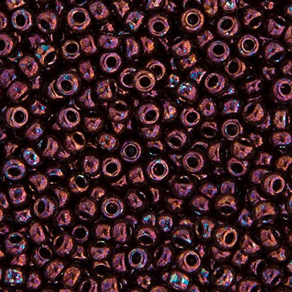 11/0 Miyuki Seed Beads Raspberry Opaque Metallic #0460