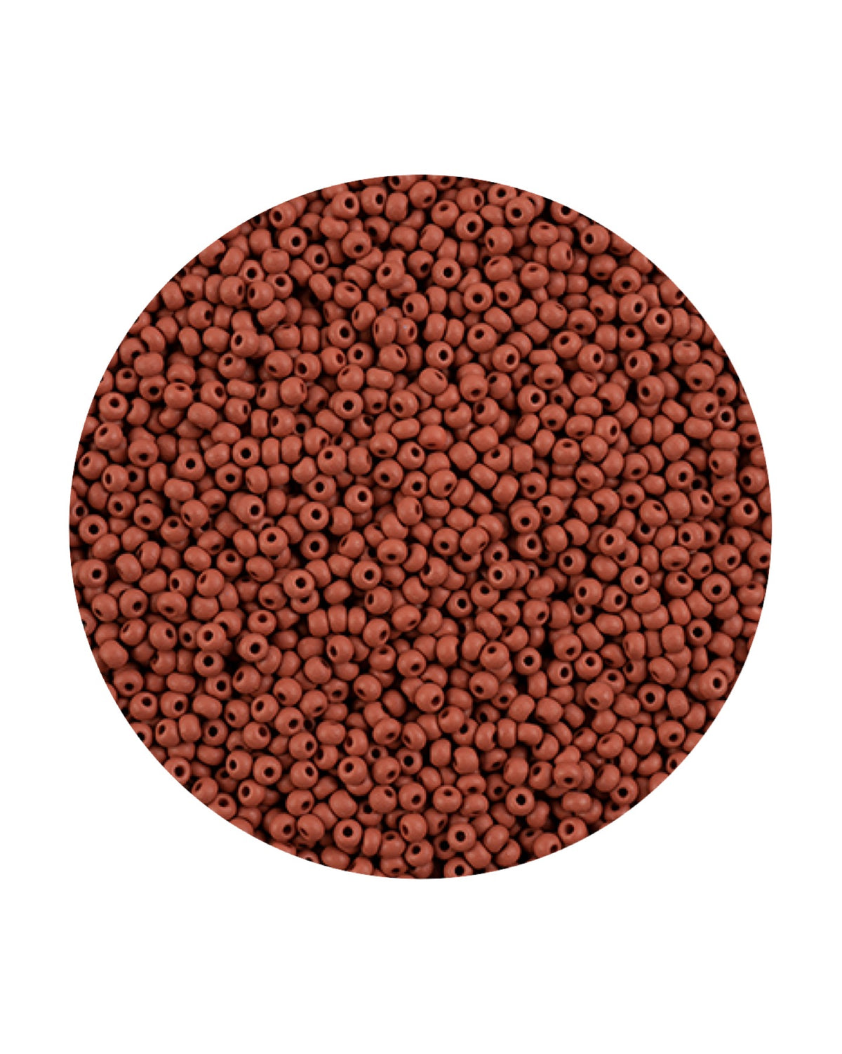 11/0 Preciosa Permalux Seed Beads Chalk Brown Dyed Matte