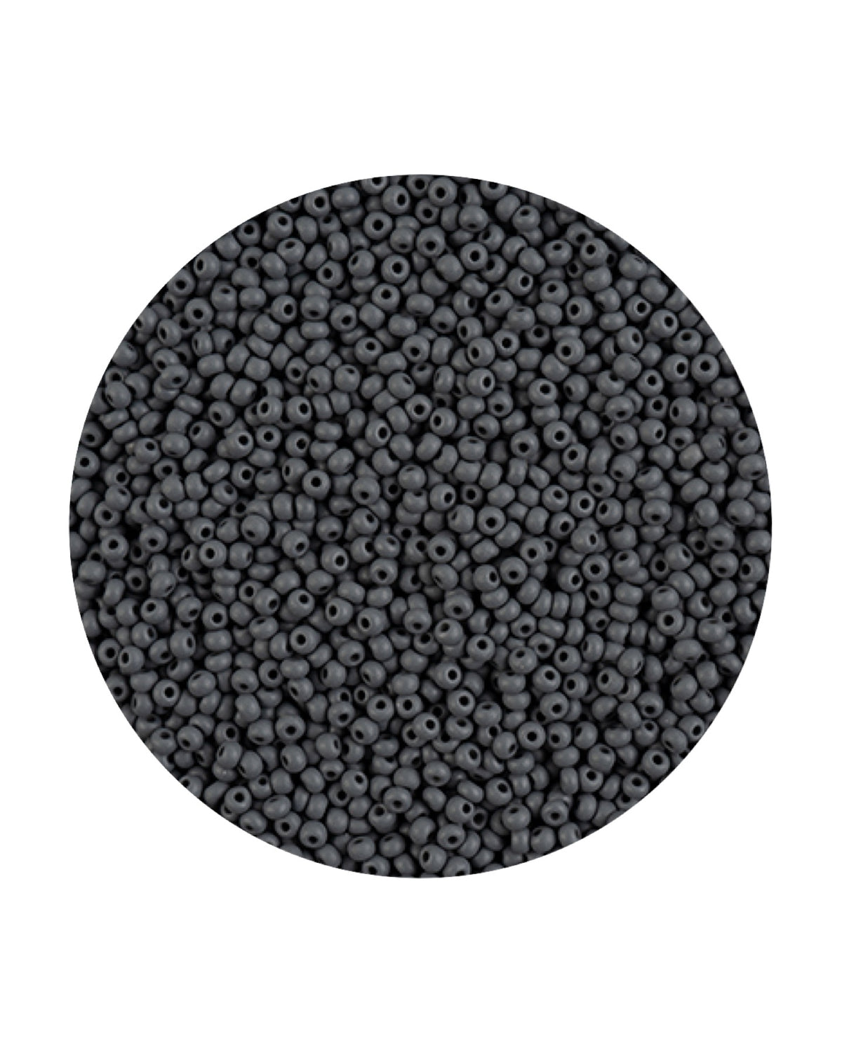 11/0 Preciosa Permalux Seed Beads Chalk Grey Dyed Matte