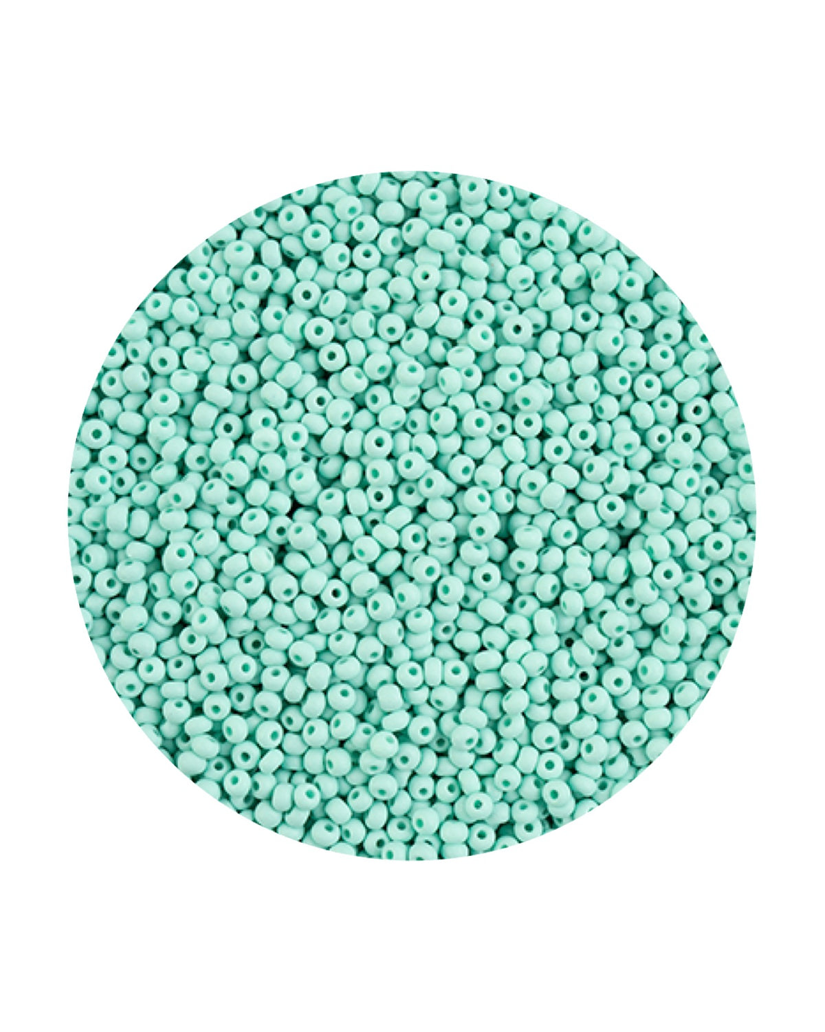 11/0 Preciosa Permalux Seed Beads Chalk Mint Dyed Matte #43177