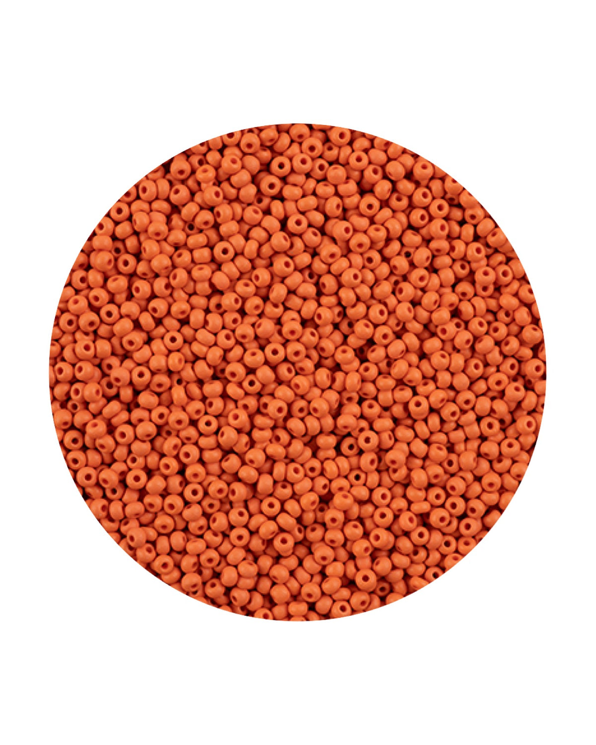 11/0 Preciosa Permalux Seed Beads Chalk Orange Dyed Matte