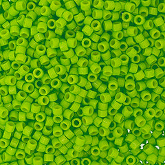 Delica 11/0 RD #2121 Duracoat Opaque Dyed Neon Green 5.2g Vial