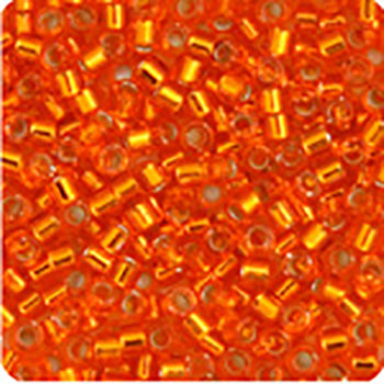 Delica 10/0 RD #0045 Orange Silver Lined 5.2g Vial
