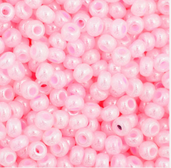 11/0 Preciosa Seed Beads Opaque Pale Pink Dyed Pearl #35011