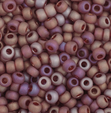 11/0 Preciosa Seed Beads Transparent Dark Red AB Matte #34968