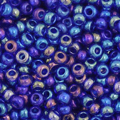11/0 Preciosa Seed Beads Transparent Navy Blue AB #34945