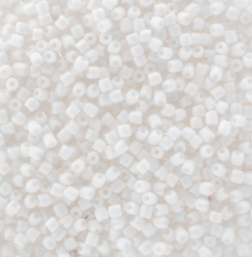 3-Cut 9/0 Czech Seed Beads Opaque White, 22g Bag