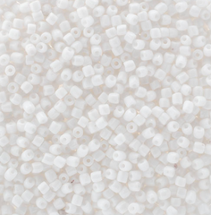 3-Cut 9/0 Czech Seed Beads Opaque White, 22g Bag