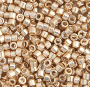 Delica 11/0 RD #0433 Champagne Opaque Glavanized-Dyed 5.2g Vial