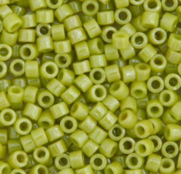 Delica 11/0 RD #0262 Chartreuse Opaque Glazed Luster 5.2g Vial