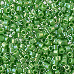 Delica 11/0 RD #0163 Green Opaque AB 5.2g Vial