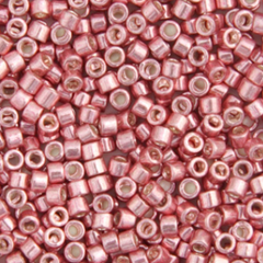 Delica 11/0 RD #0435 Pink Blush Opaque Glavanized-Dyed 5.2g Vial
