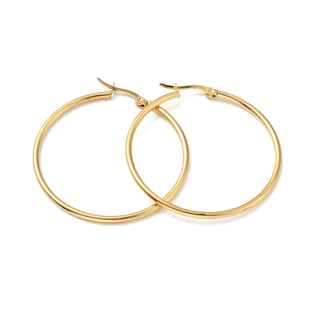 Stainless Steel Hoop Earring, Sold in Pairs, See dropdown for sizes