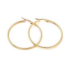Stainless Steel Hoop Earring, Sold in Pairs, See dropdown for sizes