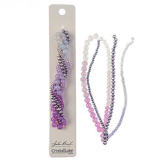 Crystal Lane Twisted Bead Strands - Purple Dusk