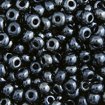 6/0 Preciosa  Seed Beads Metallic Gunmetal Seed beads, 22g Vial