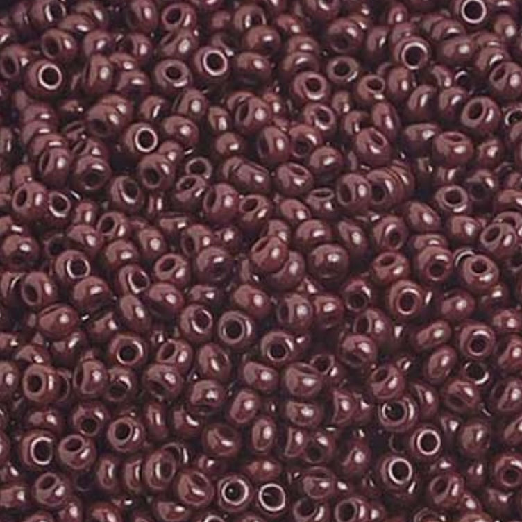 10/0 Preciosa Seed Beads Opaque Dark Brown