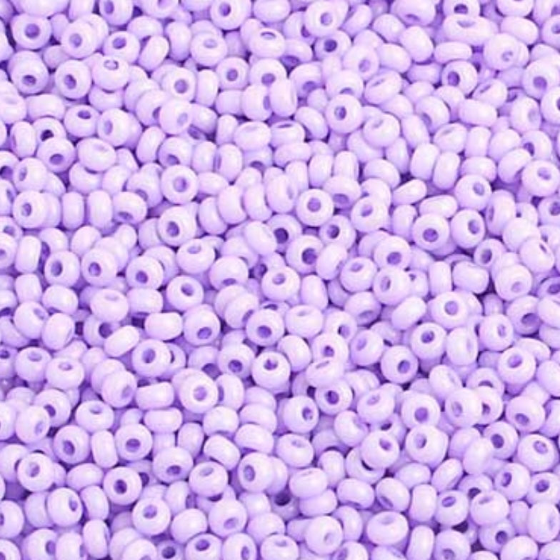 10/0 Preciosa Seed Beads Dyed Chalk Purple Solgel