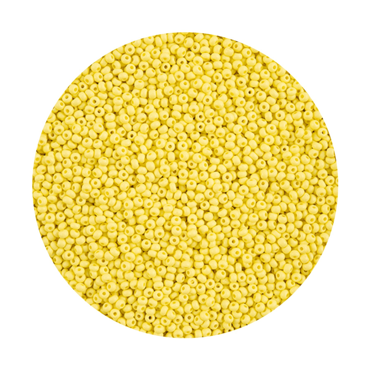 11/0 Preciosa Permalux Seed Beads Chalk Light Yellow Dyed Matte