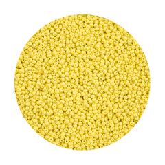 11/0 Preciosa Permalux Seed Beads Chalk Light Yellow Dyed Matte