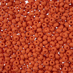 8/0 Preciosa Permalux Seed Beads Dyed Chalk Orange Matte, 23g Vial