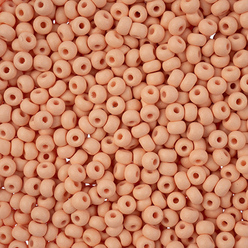 8/0 Preciosa Permalux Seed Beads Dyed Chalk Apricot Matte, 23g Vial