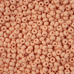 8/0 Preciosa Permalux Seed Beads Dyed Chalk Apricot Matte, 23g Vial