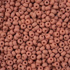 8/0 Preciosa Permalux Seed Beads Dyed Chalk Light Brown Matte, 23g Vial