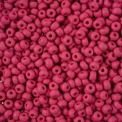 8/0 Preciosa Permalux Seed Beads Dyed Chalk Fuchsia Matte, 23g Vial