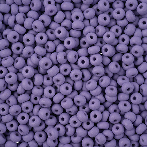 8/0 Preciosa Permalux Seed Beads Dyed Chalk Lavender Matte, 23g Vial