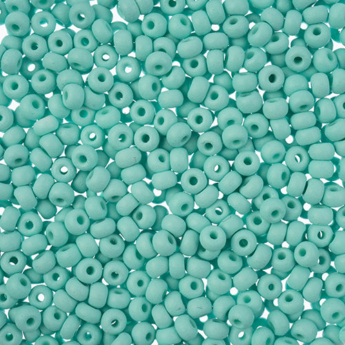 8/0 Preciosa Permalux Seed Beads Dyed Chalk Mint Matte, 23g Vial