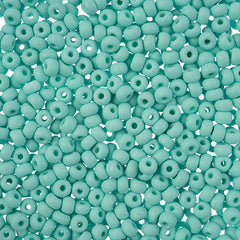 8/0 Preciosa Permalux Seed Beads Dyed Chalk Mint Matte, 23g Vial