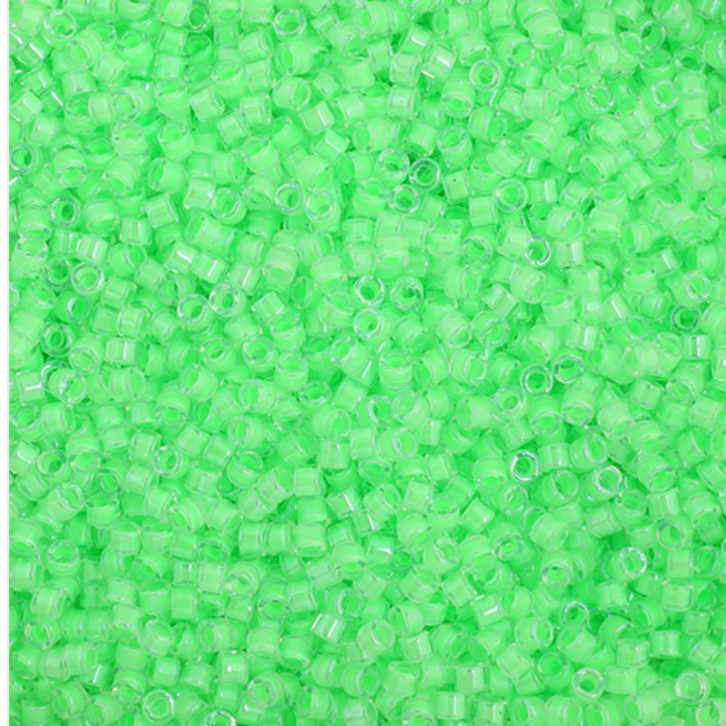 Delica 11/0 RD #2040 Light Green Luminous Neon Colour 5.2g Vial