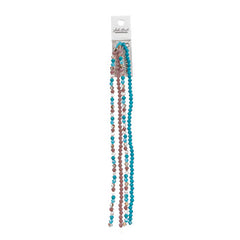 Crystal Lane Bicone 4 Strand 7in (apx190pcs) 4mm Purple & Blue Mix