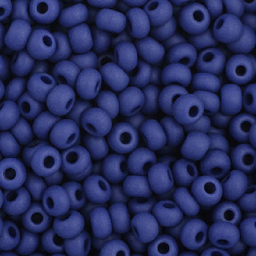 11/0 Preciosa Seed Beads Opaque Navy Blue Matte #35062