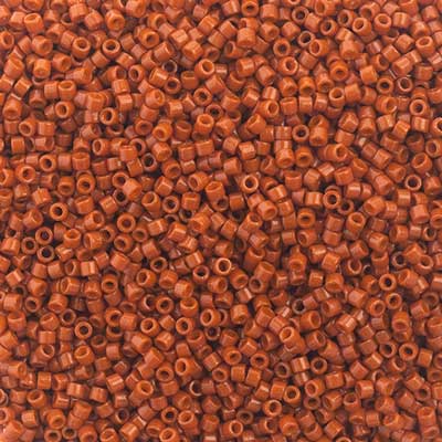 Delica 11/0 RD #2352 Duracoat Dyed Burnt Orange 5.2g Vial