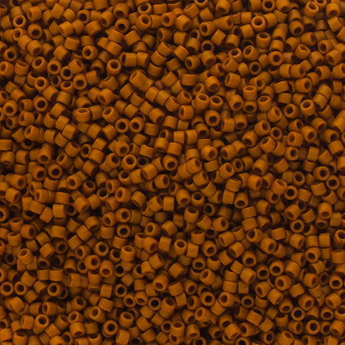 Delica 11/0 RD #2286 Frosted Glazed Brown Cinnamon Matte 5.2g Vial