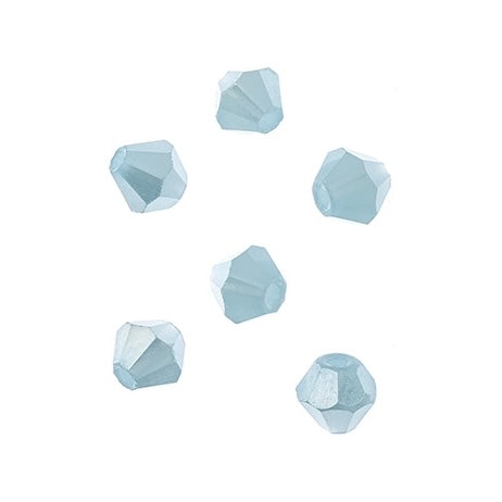 Crystal Lane Bicone 2 Strand 7in (apx96pcs) 4mm Opaque Blue AB