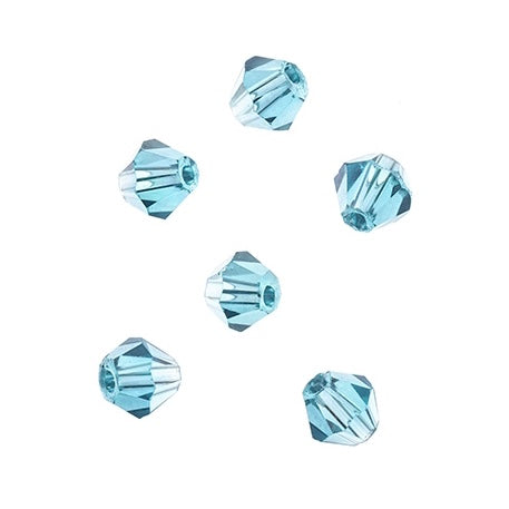 Crystal Lane Bicone 2 Strand 7in (apx96pcs) 4mm Transparent Blue AB