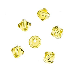 Crystal Lane Bicone 2 Strand 7in (apx96pcs) 4mm Transparent Yellow