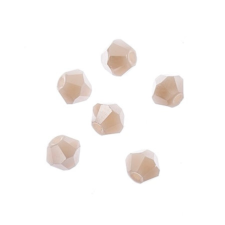 Crystal Lane Bicone 2 Strand 7in (apx96pcs) 4mm Opaque Cream AB