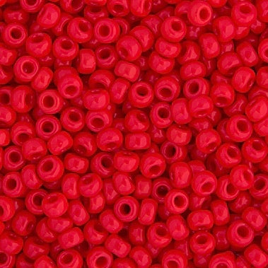 8/0 Miyuki Seed Beads – Red Opaque (22g Vial)