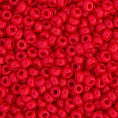 8/0 Miyuki Seed Beads – Red Opaque (22g Vial)