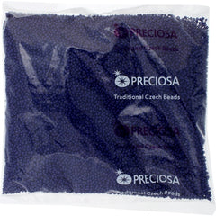 11/0 Preciosa Seed Beads – Opaque Dark Royal Blue (250g Wholesale Bag)