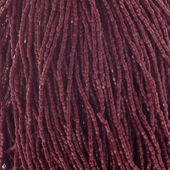 3-Cut 9/0 Czech Seed Beads Opaque Dark Red Wine Strung