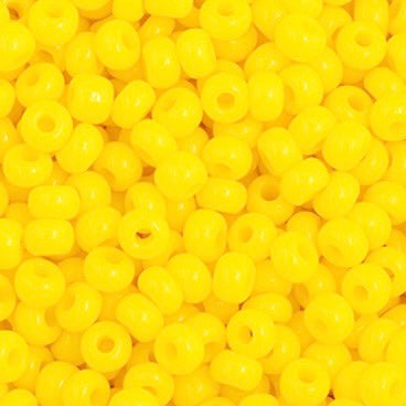 11/0 Preciosa Seed Beads Opaque Lemon Yellow #34916