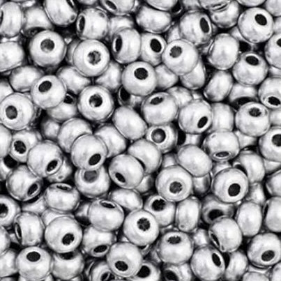 11/0 Preciosa Seed Beads Metallic Silver