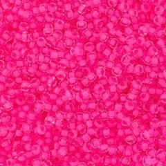 11/0 Preciosa Seed Beads Crystal C/L Neon Pink