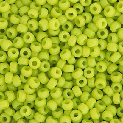 8/0 Miyuki Seed Beads Chartreuse Opaque, 22g Vial